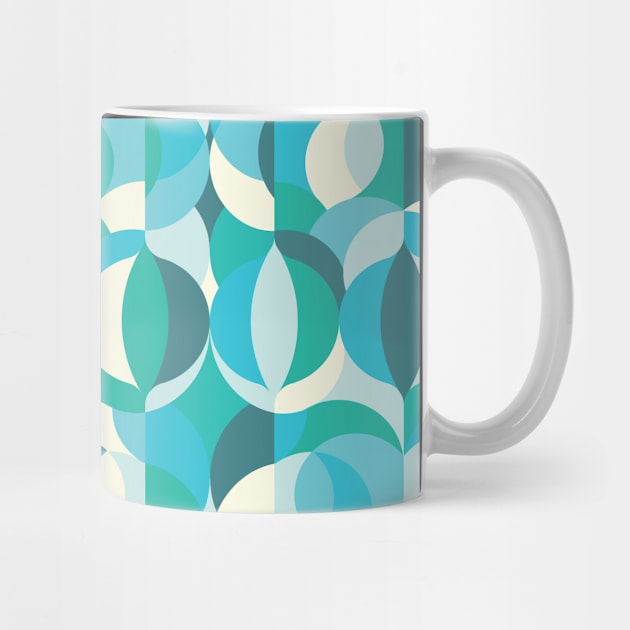 Abstract geometric ocean waves pattern by Elemesca